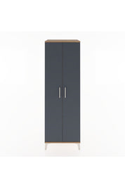 Hyperion Dolap 2 Raflı 2 Kapaklı Tek Askılı 60x44x182 Çam-Antrasit