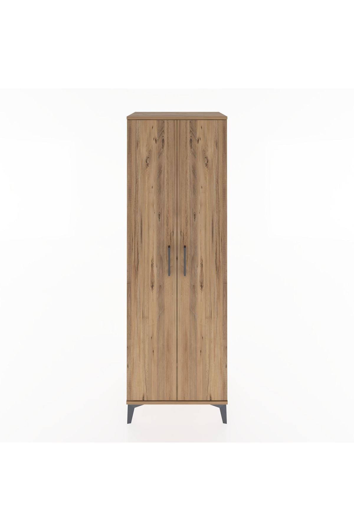 Hyperion Dolap 2 Raflı 2 Kapaklı Tek Askılı 60x44x182 Çam-Çam