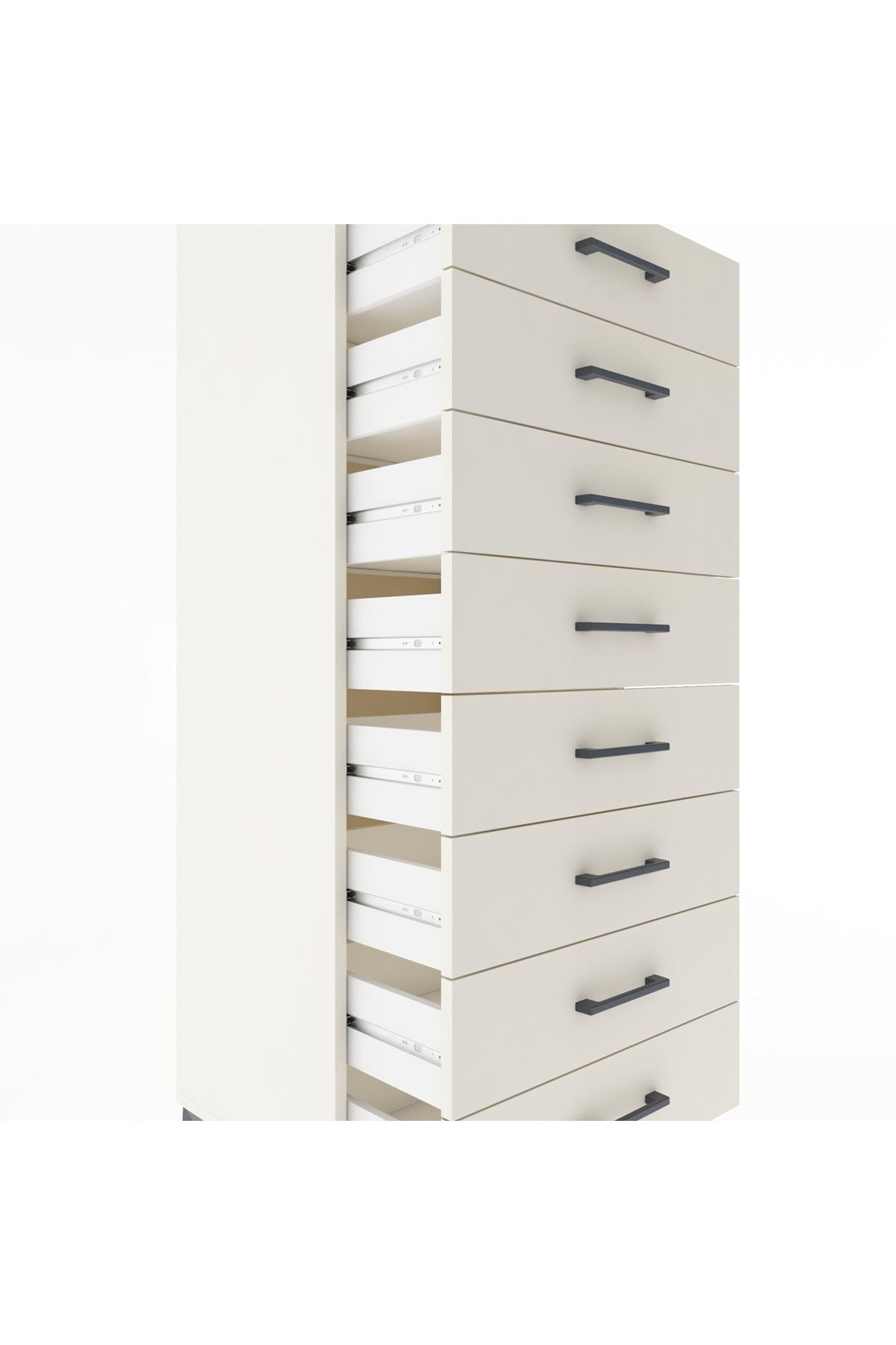 Hyperion Dolap Tek Raflı 8 Çekmeceli 60x44x182 Aytaşı-Aytaşı