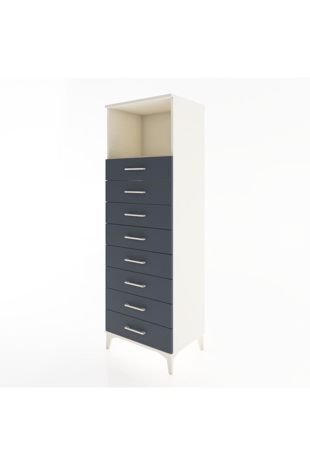 Hyperion Dolap Tek Raflı 8 Çekmeceli 60x44x182 - S56M032V2B