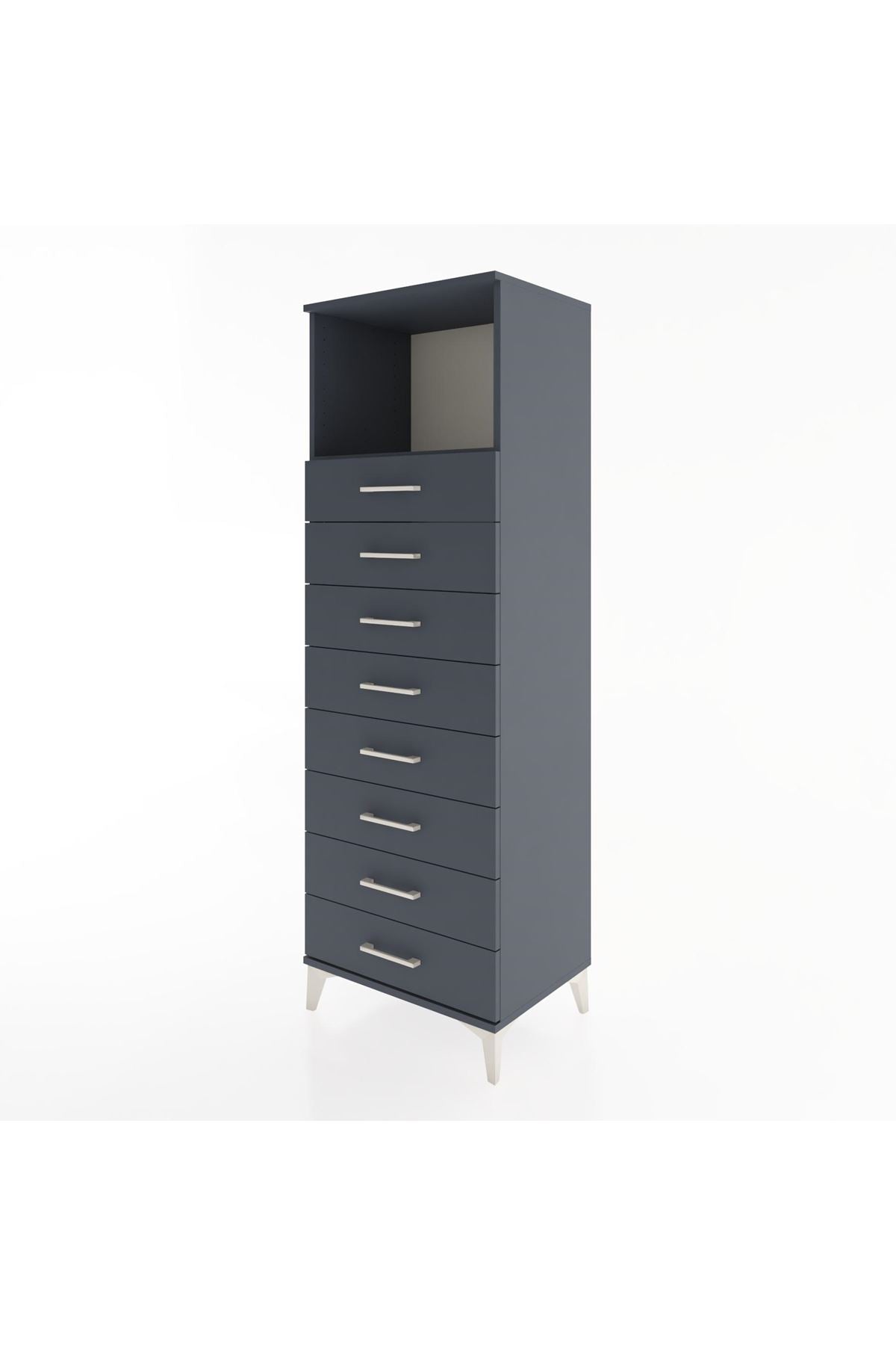 Hyperion Dolap Tek Raflı 8 Çekmeceli 60x44x182 - S56M032V5B