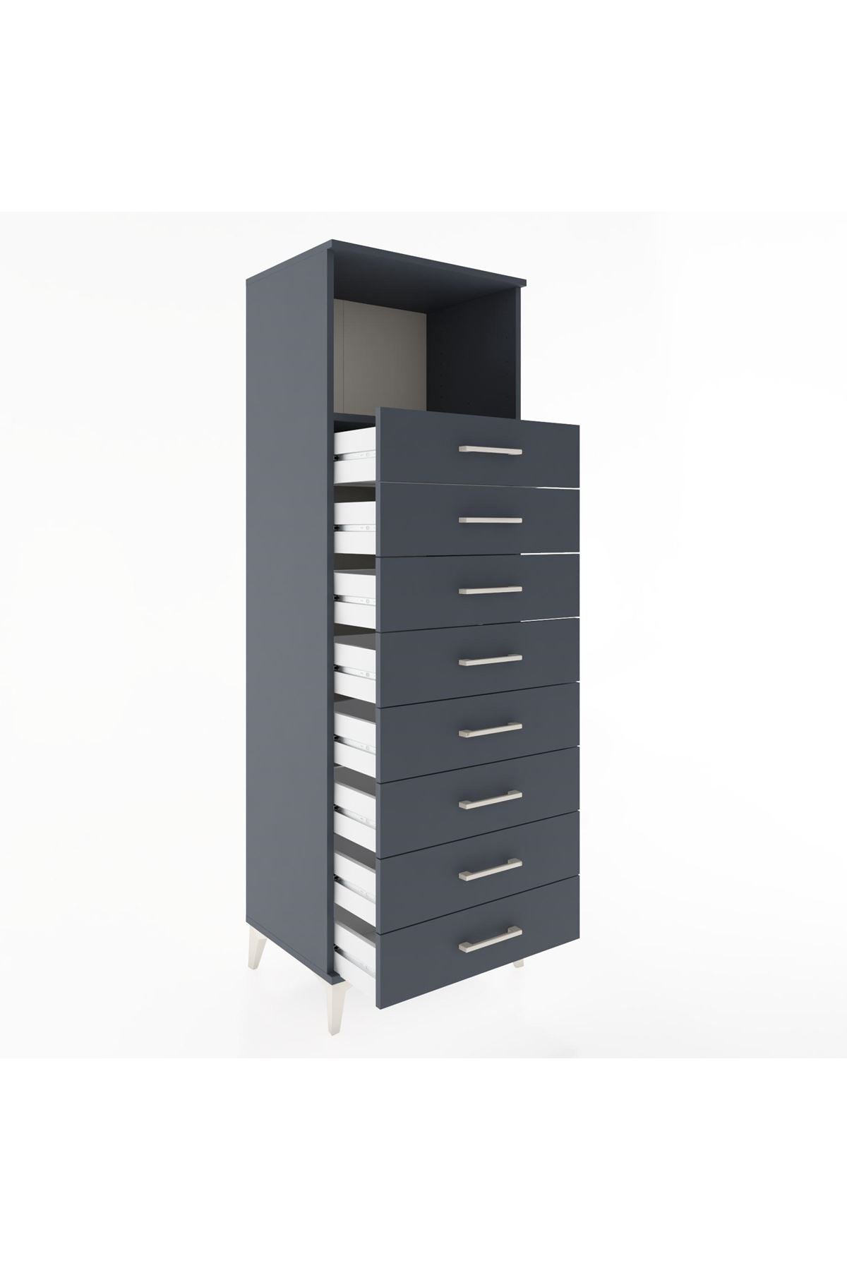 Hyperion Dolap Tek Raflı 8 Çekmeceli 60x44x182 - S56M032V5B