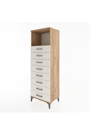 Hyperion Dolap Tek Raflı 8 Çekmeceli 60x44x182 - S56M032V7B