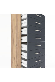 Hyperion Dolap Tek Raflı 8 Çekmeceli 60x44x182 - S56M032V8B