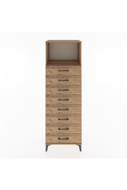 Hyperion Dolap Tek Raflı 8 Çekmeceli 60x44x182 Çam-Çam