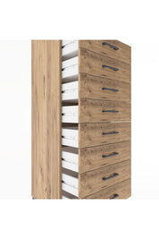Hyperion Dolap Tek Raflı 8 Çekmeceli 60x44x182 Çam-Çam