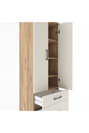 Hyperion Dolap 4 Raflı 2 Çekmeceli 2 Kapaklı 60x44x182 Çam-Aytaşı
