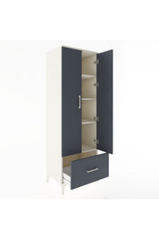 Hyperion Dolap 4 Raflı Tek Çekmeceli 2 Kapaklı 60x44x182 - S56M016V2B