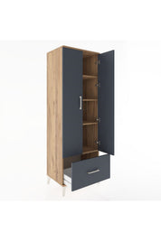 Hyperion Dolap 4 Raflı Tek Çekmeceli 2 Kapaklı 60x44x182 - S56M016V8B