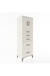 Hyperion Dolap Tek Raflı 5 Çekmeceli 2 Kapaklı 60x44x182 - S56M018V1B