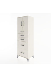 Hyperion Dolap Tek Raflı 5 Çekmeceli 2 Kapaklı 60x44x182 - S56M018V1B