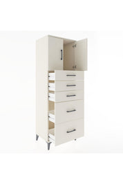 Hyperion Dolap Tek Raflı 5 Çekmeceli 2 Kapaklı 60x44x182 - S56M018V1B