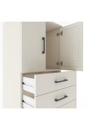 Hyperion Dolap Tek Raflı 5 Çekmeceli 2 Kapaklı 60x44x182 - S56M018V1B