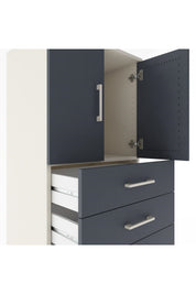 Hyperion Dolap Tek Raflı 5 Çekmeceli 2 Kapaklı 60x44x182 - S56M018V2B