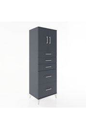 Hyperion Dolap Tek Raflı 5 Çekmeceli 2 Kapaklı 60x44x182 - S56M018V5B