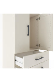 Hyperion Dolap Tek Raflı 4 Çekmeceli 2 Kapaklı 60x44x182 - S56M019V1B