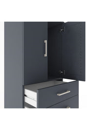Hyperion Dolap Tek Raflı 4 Çekmeceli 2 Kapaklı 60x44x182 - S56M019V5B