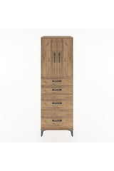 Hyperion Dolap Tek Raflı 4 Çekmeceli 2 Kapaklı 60x44x182
