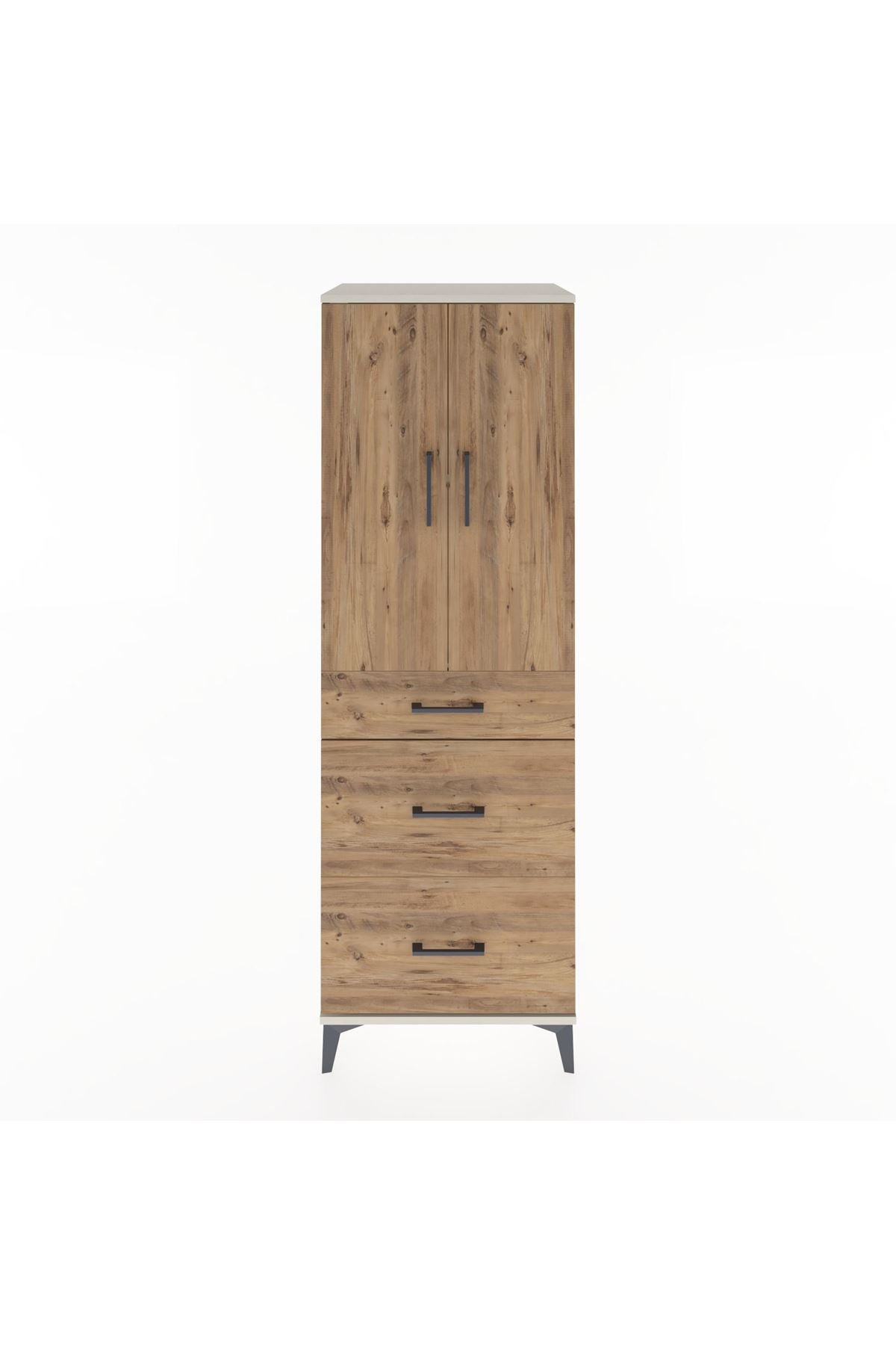 Hyperion Dolap 2 Raflı 3 Çekmeceli 2 Kapaklı 60x44x182 Aytaşı-Çam