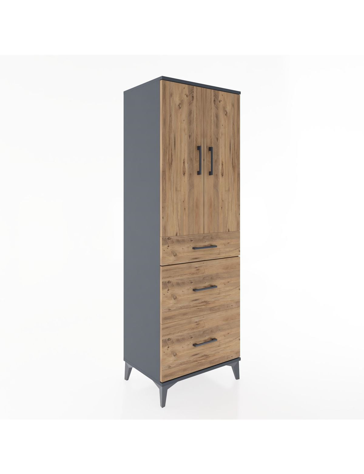 Hyperion Dolap 2 Raflı 3 Çekmeceli 2 Kapaklı 60x44x182 - S56M020V6B