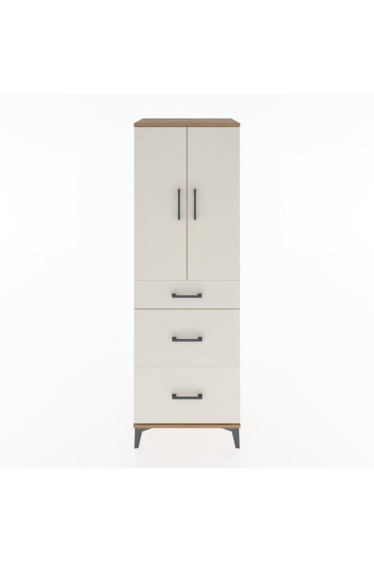 Hyperion Dolap 2 Raflı 3 Çekmeceli 2 Kapaklı 60x44x182 Çam-Aytaşı