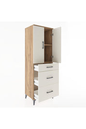 Hyperion Dolap 2 Raflı 3 Çekmeceli 2 Kapaklı 60x44x182 Çam-Aytaşı