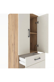 Hyperion Dolap 2 Raflı 3 Çekmeceli 2 Kapaklı 60x44x182 Çam-Aytaşı