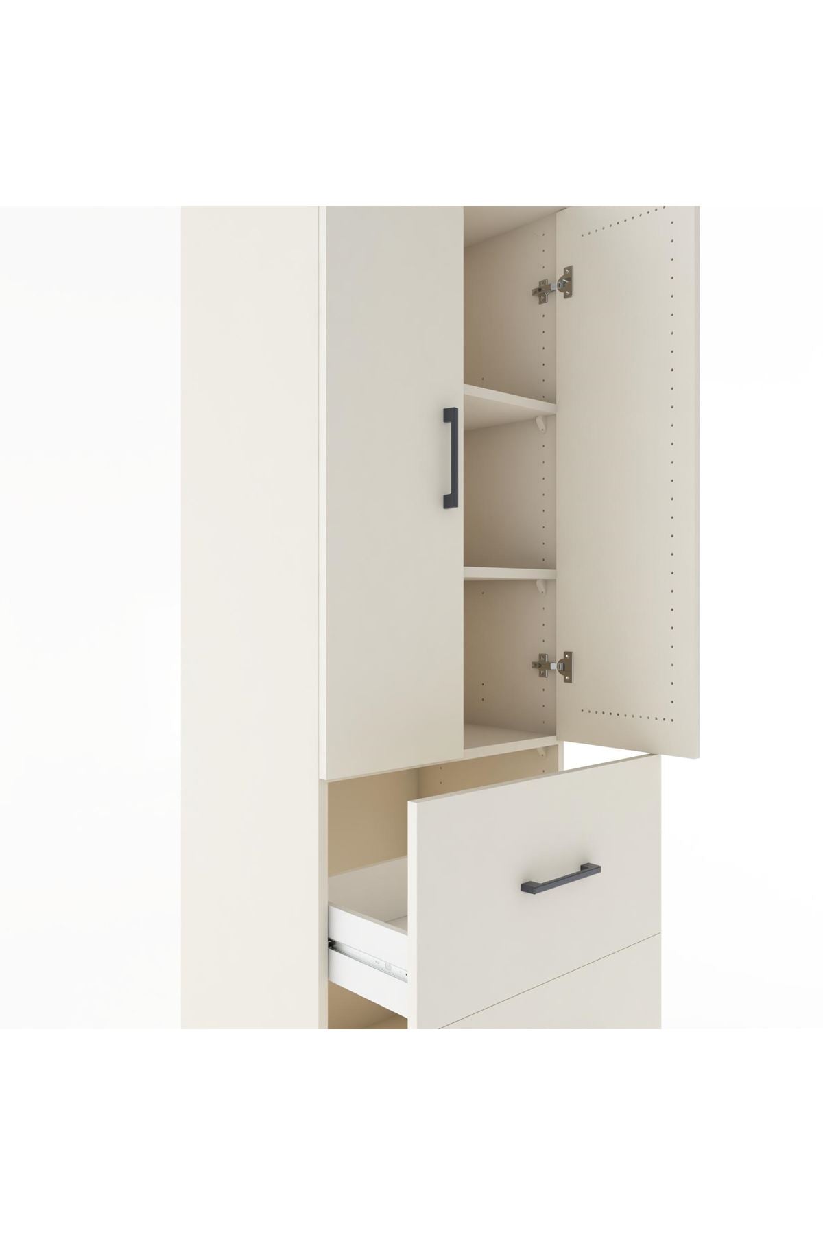 Hyperion Dolap 3 Raflı 2 Çekmeceli 2 Kapaklı 60x44x182 Aytaşı-Aytaşı