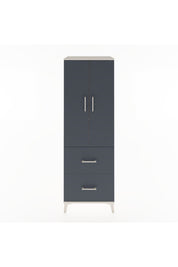 Hyperion Dolap 3 Raflı 2 Çekmeceli 2 Kapaklı 60x44x182 Aytaşı-Antrasit