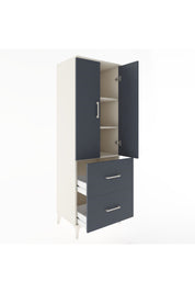 Hyperion Dolap 3 Raflı 2 Çekmeceli 2 Kapaklı 60x44x182 Aytaşı-Antrasit