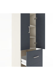 Hyperion Dolap 3 Raflı 2 Çekmeceli 2 Kapaklı 60x44x182 Aytaşı-Antrasit