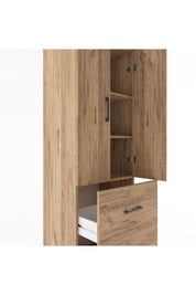 Hyperion Dolap 3 Raflı 2 Çekmeceli 2 Kapaklı 60x44x182 Çam-Çam
