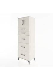 Hyperion Dolap Tek Raflı 5 Çekmeceli 2 Kapaklı 60x44x182 - S56M022V1B