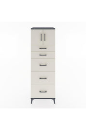 Hyperion Dolap Tek Raflı 5 Çekmeceli 2 Kapaklı 60x44x182 - S56M022V4B
