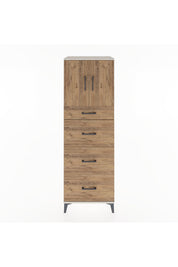 Hyperion Dolap Tek Raflı 4 Çekmeceli 2 Kapaklı 60x44x182 - S56M023V3B