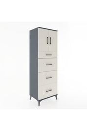 Hyperion Dolap Tek Raflı 4 Çekmeceli 2 Kapaklı 60x44x182 - S56M023V4B