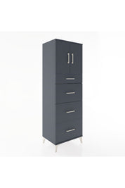 Hyperion Dolap Tek Raflı 4 Çekmeceli 2 Kapaklı 60x44x182 - S56M023V5B