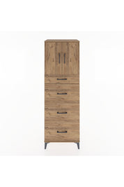 Hyperion Dolap Tek Raflı 4 Çekmeceli 2 Kapaklı 60x44x182 - S56M023V9B