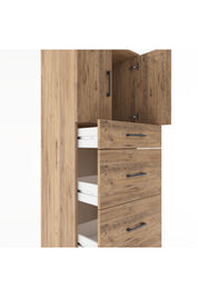 Hyperion Dolap Tek Raflı 4 Çekmeceli 2 Kapaklı 60x44x182 - S56M023V9B