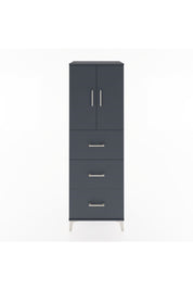 Hyperion Dolap 2 Raflı 3 Çekmeceli 2 Kapaklı 60x44x182 Antrasit-Antrasit