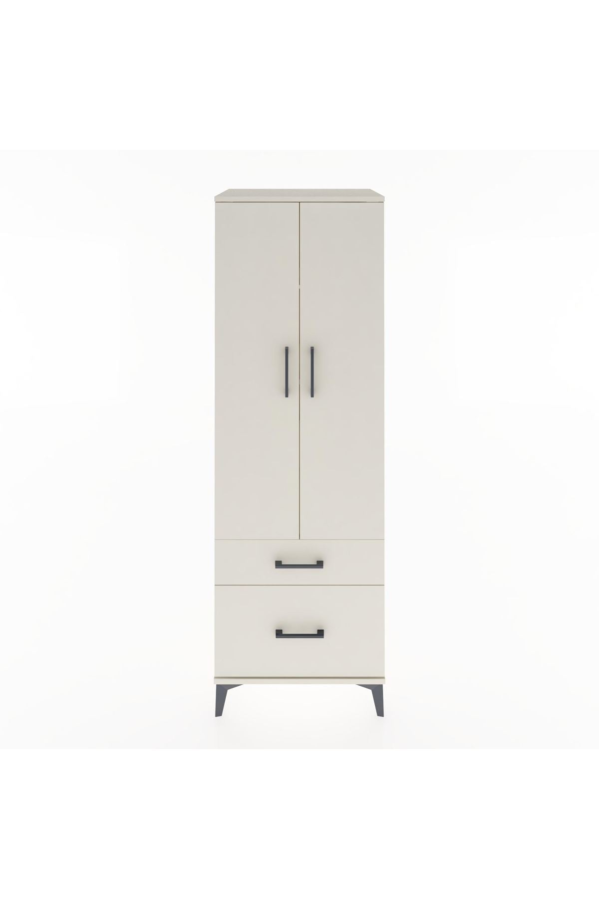 Hyperion Dolap 4 Raflı 2 Çekmeceli 2 Kapaklı 60x44x182 Aytaşı-Aytaşı