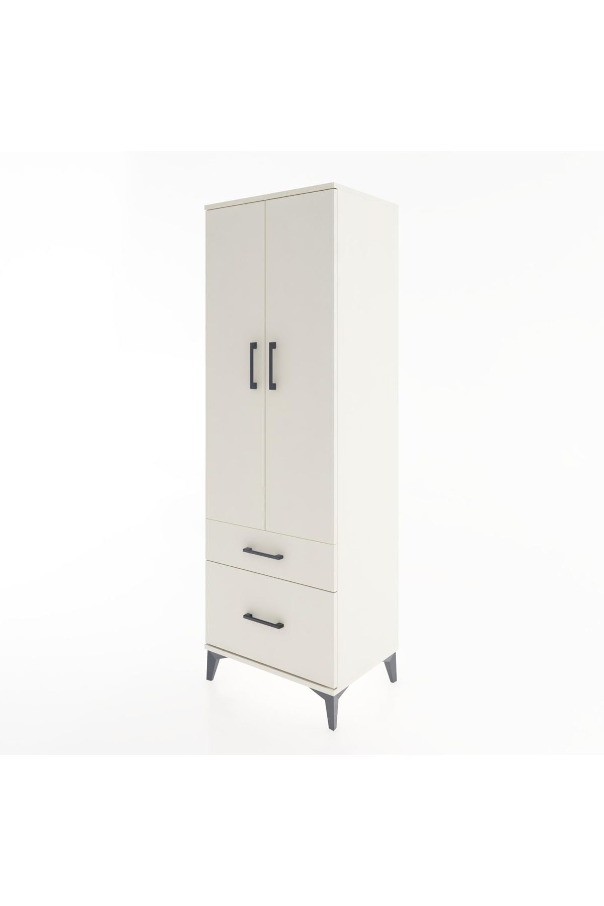 Hyperion Dolap 4 Raflı 2 Çekmeceli 2 Kapaklı 60x44x182 Aytaşı-Aytaşı