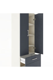 Hyperion Dolap 4 Raflı 2 Çekmeceli 2 Kapaklı 60x44x182 Aytaşı-Antrasit