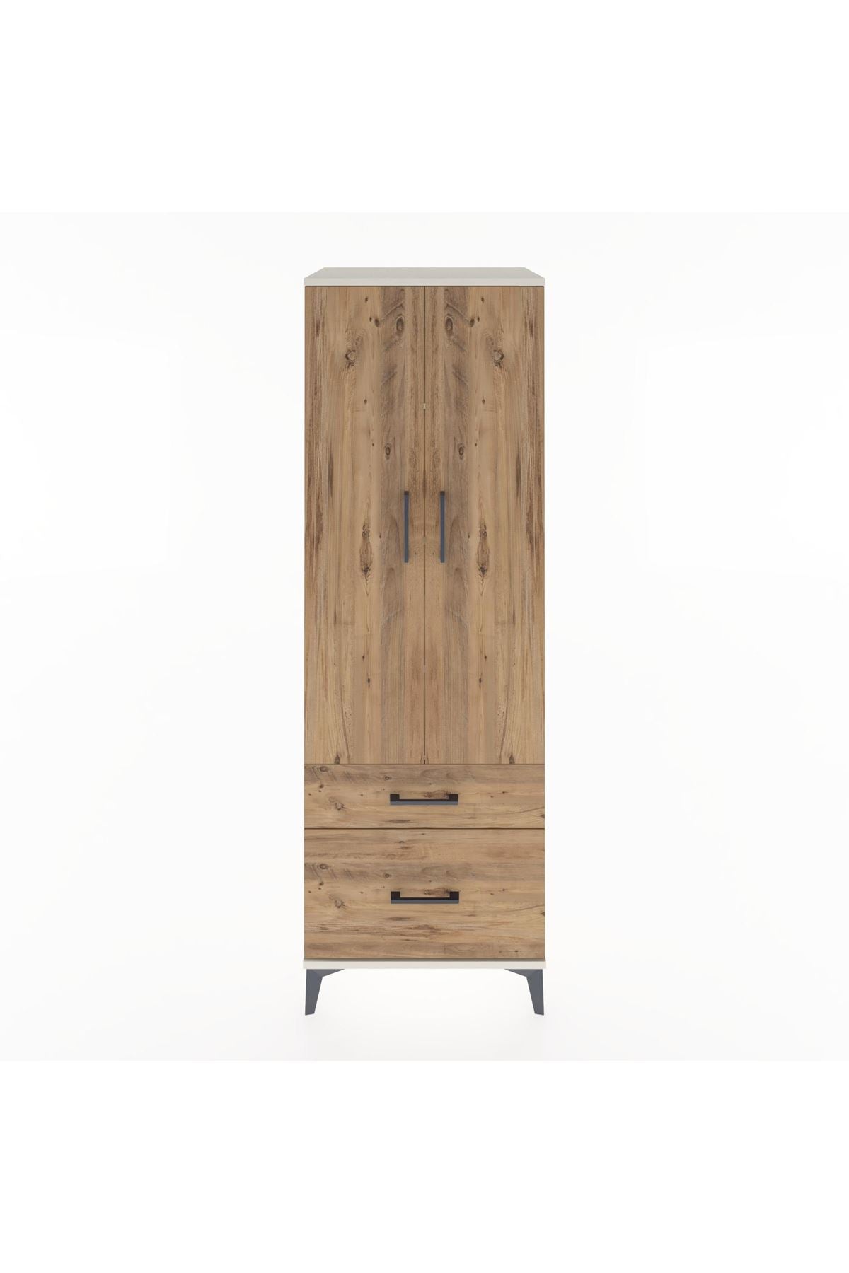 Hyperion Dolap 4 Raflı 2 Çekmeceli 2 Kapaklı 60x44x182 Aytaşı-Çam