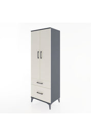 Hyperion Dolap 4 Raflı 2 Çekmeceli 2 Kapaklı 60x44x182 Antrasit-Aytaşı