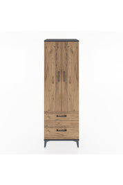 Hyperion Dolap 4 Raflı 2 Çekmeceli 2 Kapaklı 60x44x182 Antrasit-Çam
