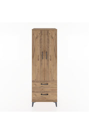 Hyperion Dolap 4 Raflı 2 Çekmeceli 2 Kapaklı 60x44x182 Çam-Çam