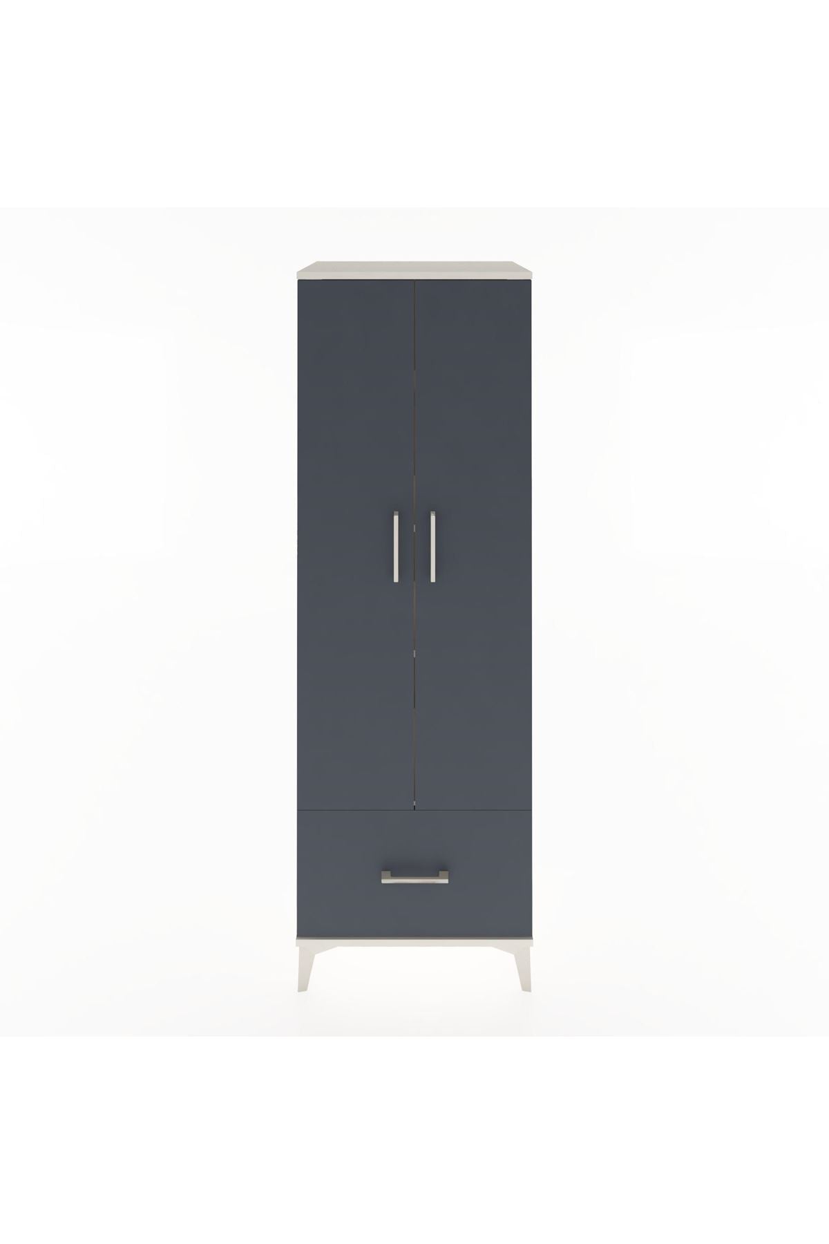 Hyperion Dolap 4 Raflı Tek Çekmeceli 2 Kapaklı 60x44x182 - S56M016V2B