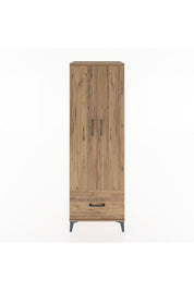 Hyperion Dolap 4 Raflı Tek Çekmeceli 2 Kapaklı 60x44x182 Çam-Çam