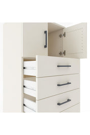 Hyperion Dolap Tek Raflı 6 Çekmeceli 2 Kapaklı 60x44x182 - S56M017V1B